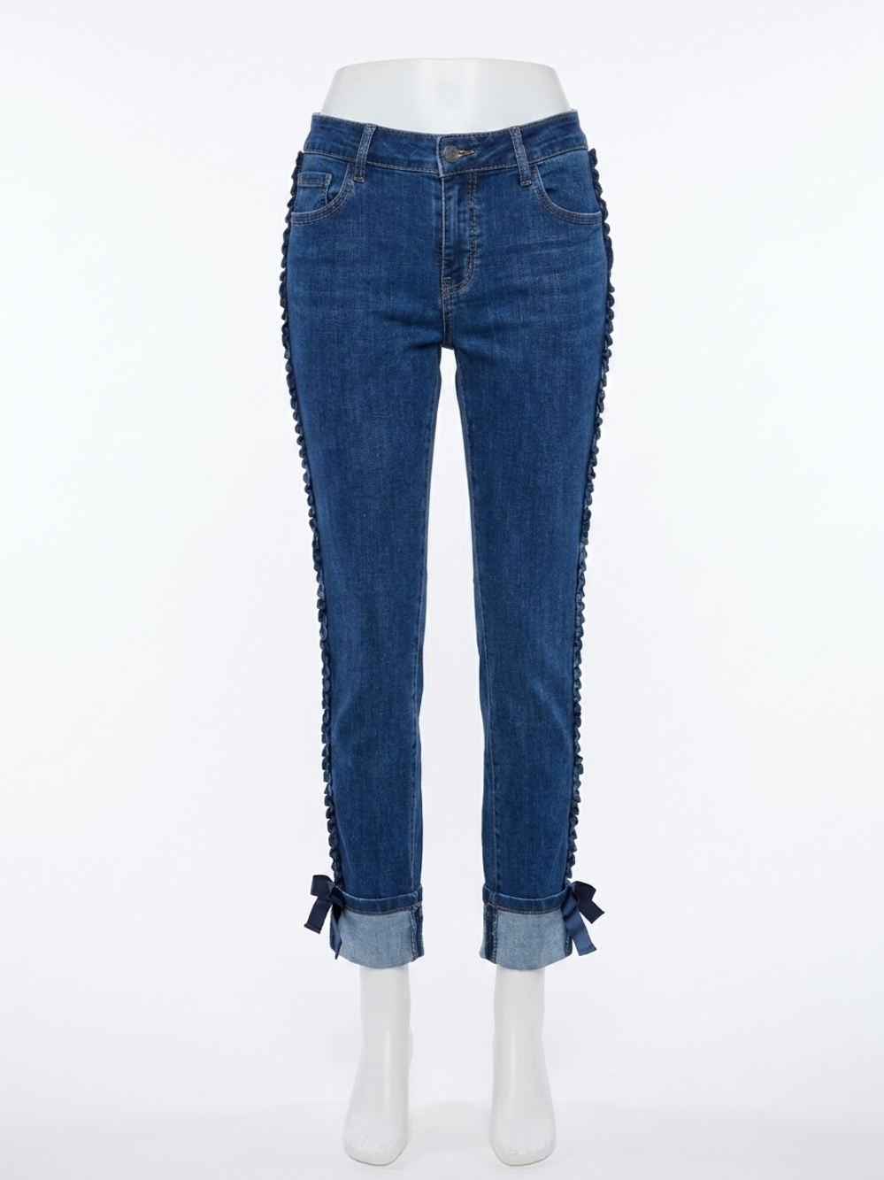 NEW CHARLIE B slim leg ribbon jeans in indigo